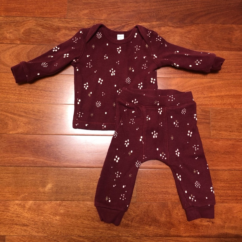 Petit Lem Thermal Pajamas 2 piece set 3-6 months